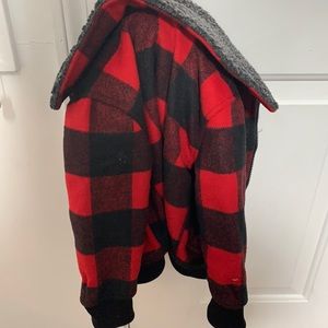 Hatley 4t red/black Buffalo plaid winter jacket